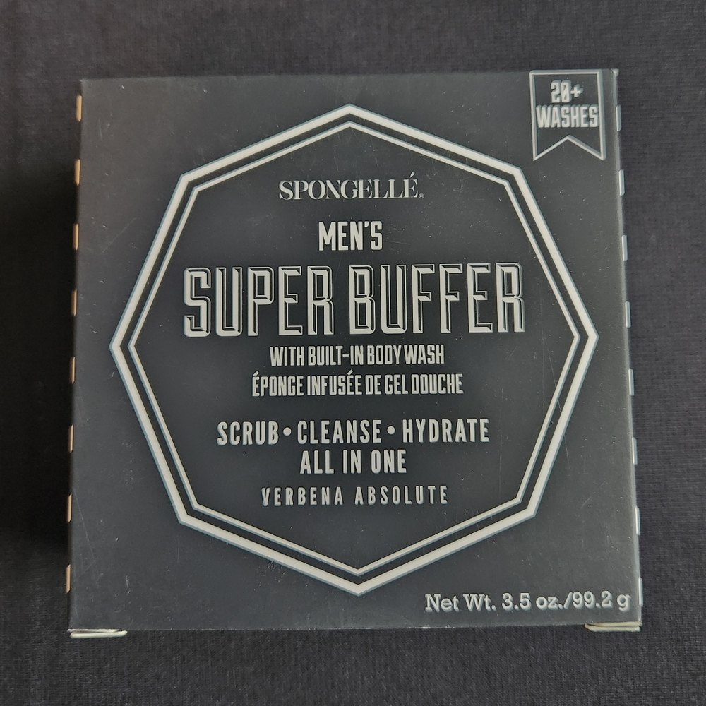 Spongelle Men's Body Buffer Verbena Absolute - NEW